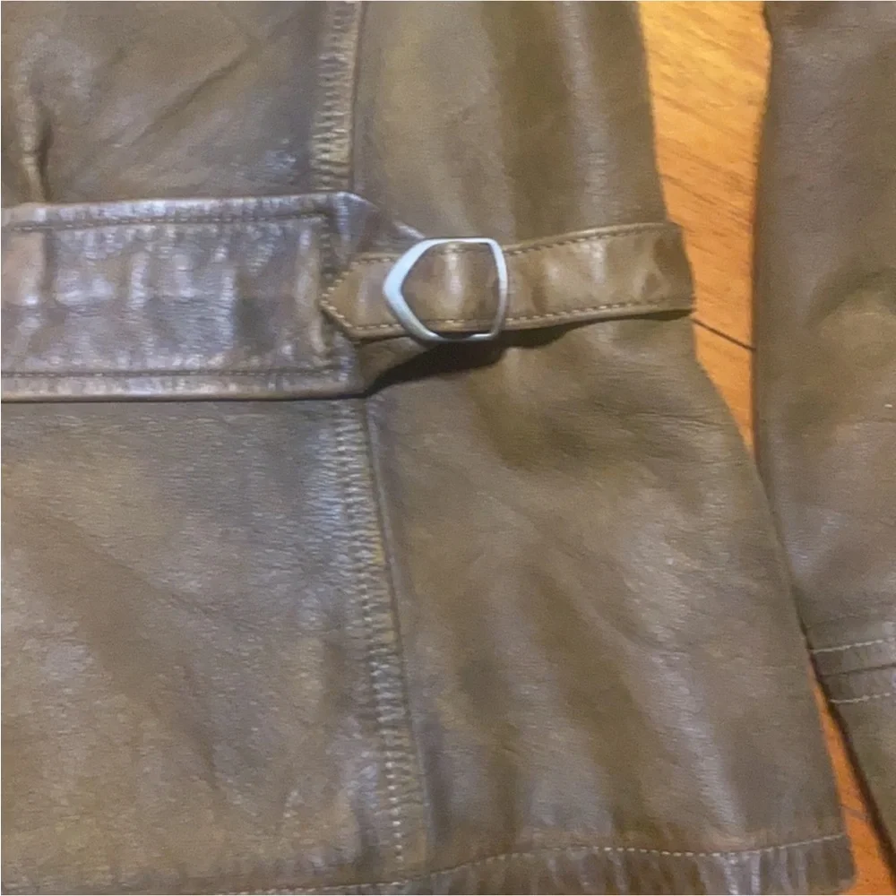 Vintage Roughneck Polo Ralph Lauren Aviator Distressed Leather Jacket XXL - Picture 3 of 12